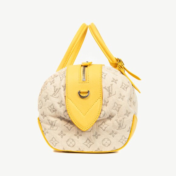 Louis Vuitton SS/12 Squat MM Denim Jaune Handbag - Picture 3 of 15